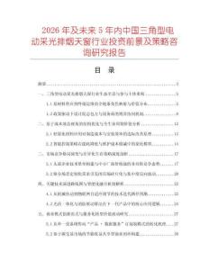 2026年及未來(lái)5年內(nèi)中國(guó)三角型電動(dòng)采光排煙天窗行業(yè)投資前景及策略咨詢研究報(bào)告