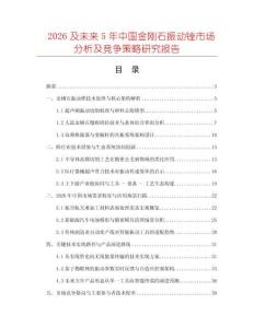 2026及未來5年中國金剛石振動銼市場分析及競爭策略研究報告