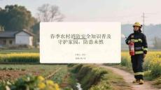 春季農(nóng)村消防安全知識(shí)普及守護(hù)家園，防患未然