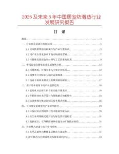 2026及未來5年中國居室防滑墊行業發展研究報告
