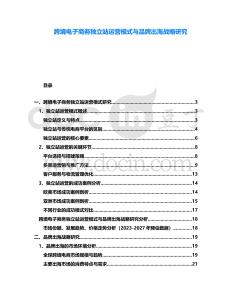 跨境電子商務(wù)獨(dú)立站運(yùn)營(yíng)模式與品牌出海戰(zhàn)略研究