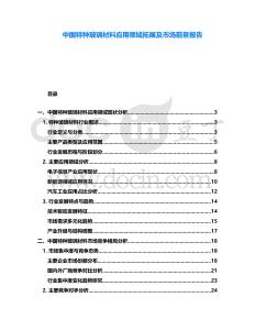 中國特種玻璃材料應(yīng)用領(lǐng)域拓展及市場前景報(bào)告