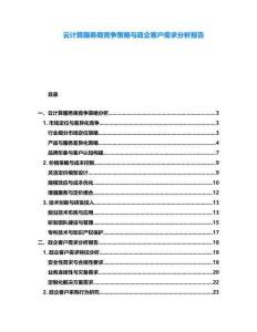 云計(jì)算服務(wù)商競(jìng)爭(zhēng)策略與政企客戶需求分析報(bào)告