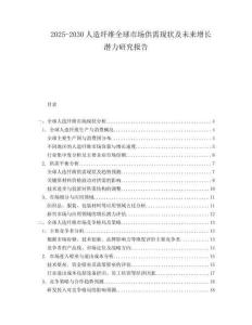 2025-2030人造纖維全球市場供需現狀及未來增長潛力研究報告