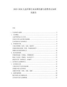2025-2030人造纖維行業品牌傳播與消費者認知研究報告