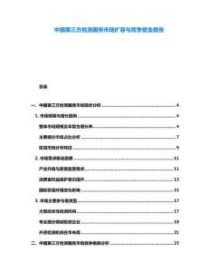 中國第三方檢測服務市場擴容與競爭壁壘報告