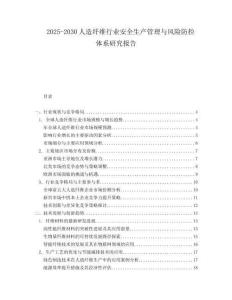 2025-2030人造纖維行業安全生產管理與風險防控體系研究報告