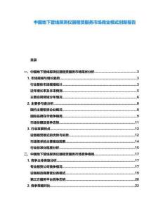 中國(guó)地下管線探測(cè)儀器租賃服務(wù)市場(chǎng)商業(yè)模式創(chuàng)新報(bào)告