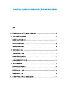 中國投幣式洗衣機行業循環經濟模式與資源利用效率報告