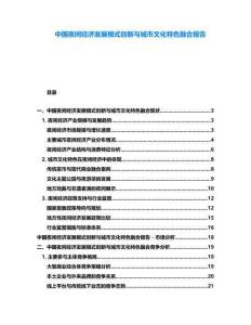 中國夜間經濟發展模式創新與城市文化特色融合報告