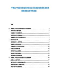 中國無人駕駛汽車線控系統(tǒng)行業(yè)市場現(xiàn)狀發(fā)展動態(tài)及投資前景規(guī)劃分析研究報告
