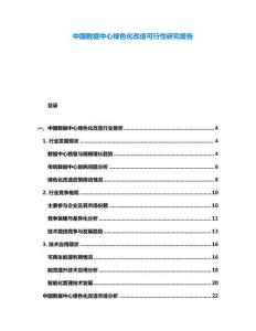 中國(guó)數(shù)據(jù)中心綠色化改造可行性研究報(bào)告