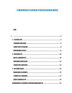 中國鐵路物流行業跨境電子商務物流發展機遇報告