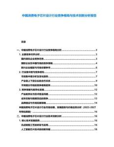 中國消費電子芯片設計行業(yè)競爭格局與技術創(chuàng)新分析報告