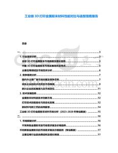 工業(yè)級3D打印金屬粉末材料性能對比與選型指南報告