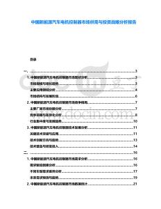 中國新能源汽車電機控制器市場供需與投資戰略分析報告