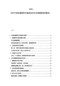2025-2030中國金屬期貨市場波動對企業(yè)套期保值的影響
