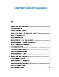中國醫(yī)療美容行業(yè)市場格局與未來發(fā)展預(yù)測報告