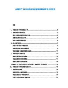 中國(guó)醫(yī)療AI市場(chǎng)現(xiàn)狀及發(fā)展策略規(guī)劃研究分析報(bào)告