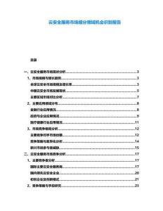 云安全服務(wù)市場(chǎng)細(xì)分領(lǐng)域機(jī)會(huì)識(shí)別報(bào)告