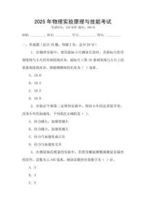 2025年物理實(shí)驗(yàn)原理與技能考試