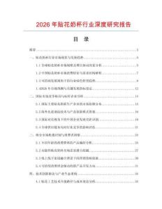 2026年貼花奶杯行業(yè)深度研究報(bào)告