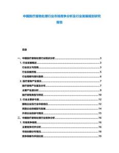 中國醫療廢物處理行業市場競爭分析及行業發展規劃研究報告