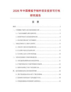 2026年中國樓板予制件項目投資可行性研究報告