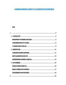 中國(guó)新能源乘用車消費(fèi)行為與品牌競(jìng)爭(zhēng)態(tài)勢(shì)調(diào)研報(bào)告