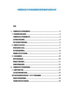 中國(guó)移動(dòng)支付市場(chǎng)發(fā)展現(xiàn)狀競(jìng)爭(zhēng)格局與投資分析