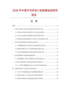 2026年中國可可杯封口機數(shù)據(jù)監(jiān)測研究報告