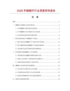 2026年翹翹桿行業深度研究報告