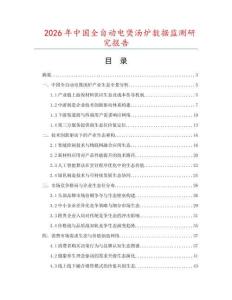 2026年中國(guó)全自動(dòng)電煲湯爐數(shù)據(jù)監(jiān)測(cè)研究報(bào)告