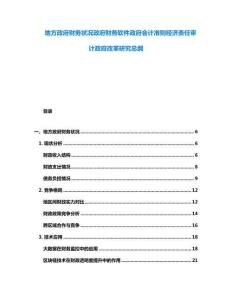 地方政府財(cái)務(wù)狀況政府財(cái)務(wù)軟件政府會(huì)計(jì)準(zhǔn)則經(jīng)濟(jì)責(zé)任審計(jì)政府改革研究總綱