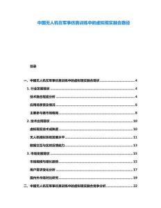 中国无人机在军事仿真训练中的虚拟现实融合路径