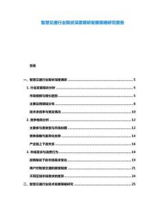 智慧交通行業(yè)現(xiàn)狀深度調(diào)研發(fā)展策略研究報(bào)告