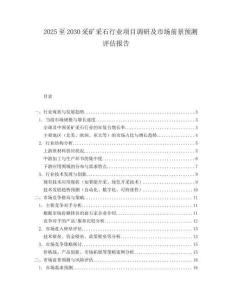 2025至2030采礦采石行業(yè)項(xiàng)目調(diào)研及市場前景預(yù)測評估報(bào)告