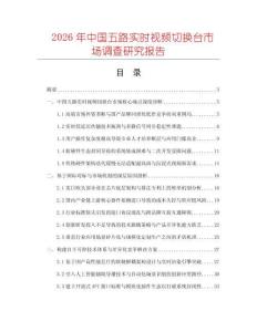 2026年中國五路實(shí)時(shí)視頻切換臺市場調(diào)查研究報(bào)告