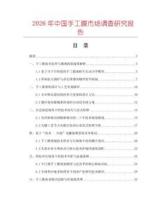 2026年中國手工膜市場調查研究報告