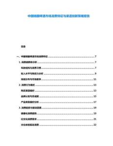 中國精釀啤酒市場消費特征與渠道創新策略報告