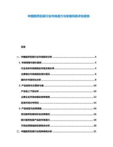中國(guó)醫(yī)藥包裝行業(yè)市場(chǎng)潛力與發(fā)展風(fēng)險(xiǎn)評(píng)估報(bào)告