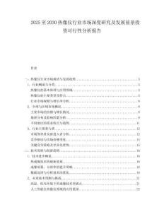 2025至2030熱像儀行業市場深度研究及發展前景投資可行性分析報告