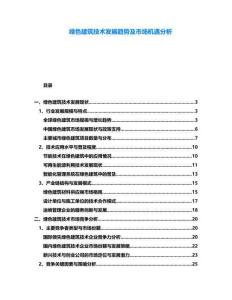 綠色建筑技術(shù)發(fā)展趨勢及市場機(jī)遇分析