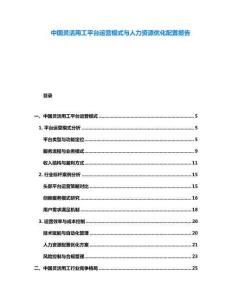 中國靈活用工平臺運營模式與人力資源優化配置報告