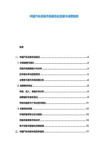 中國汽車改裝市場規范化發展與消費趨勢