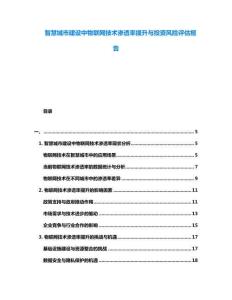 智慧城市建設(shè)中物聯(lián)網(wǎng)技術(shù)滲透率提升與投資風(fēng)險(xiǎn)評(píng)估報(bào)告