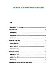 中國互聯(lián)網(wǎng)廣告行業(yè)數(shù)據(jù)分析與媒介策略研究報(bào)告
