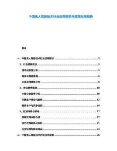 中國(guó)無(wú)人駕駛技術(shù)行業(yè)應(yīng)用前景與政策發(fā)展報(bào)告