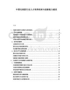 中國光刻膠行業(yè)人才培養(yǎng)機制與創(chuàng)新能力建設(shè)