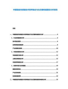 中國智能傳感器技術(shù)跨界融合與生態(tài)圈構(gòu)建路徑分析報告